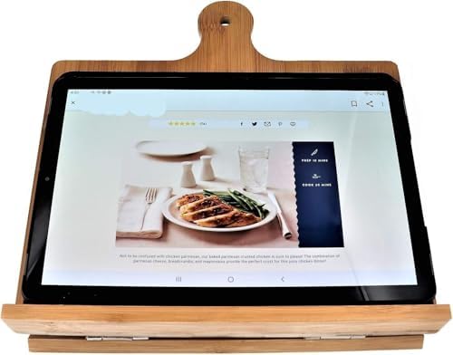 QUQUQ Foldable Cookbook Stand with Custom Engraving