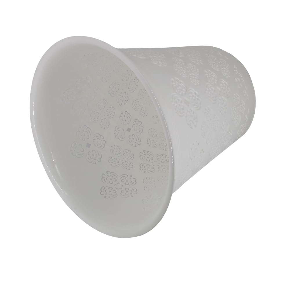 IDEN 8L Plastic Trash Can - White Modern Versatile