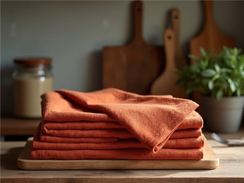 Eight Owls Linen Dish Towels - 20x27 Inch Set of 2