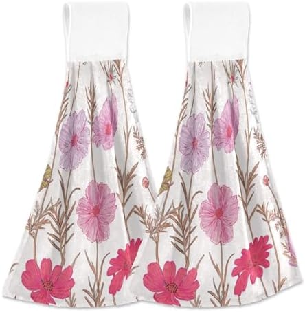 OTVEE Floral Pattern Kitchen Towels 2 Pieces