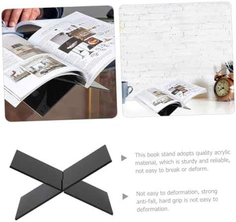ORFOFE Minimalist Acrylic Book Holder for Cookbooks and Magazines 1
