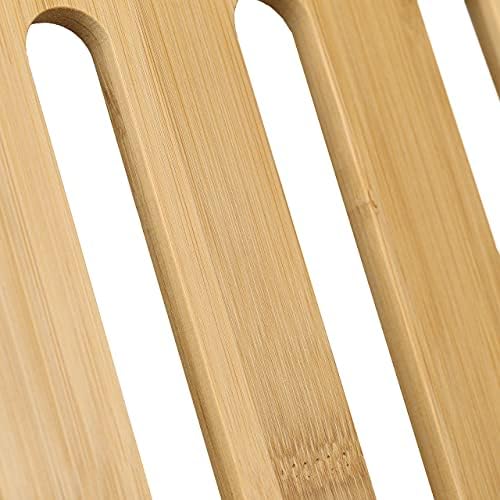 Relaxdays Bamboo Book Stand - 3 Angle Levels Foldable