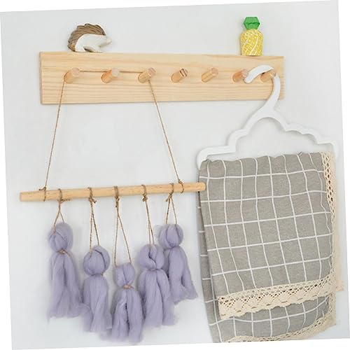 Luxshiny 1Pc Nordic Style Wooden Wall Hook