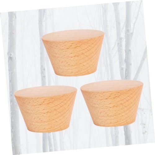 Happyyami 3Pcs Beech Wooden Wall Hooks