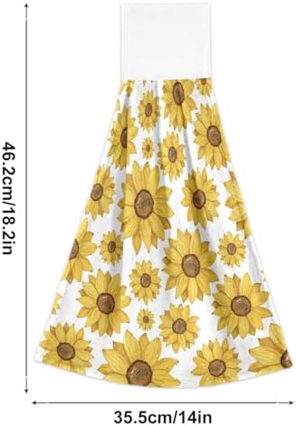 OTVEE Sunflowers Pattern Dish Towels 2 Pieces