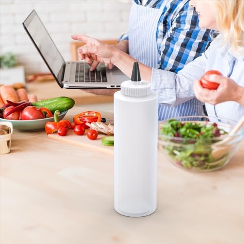 BRIGHTFROM 16 oz Squeeze Bottles 2 Pack - BPA Free Leak Proof Wide Neck