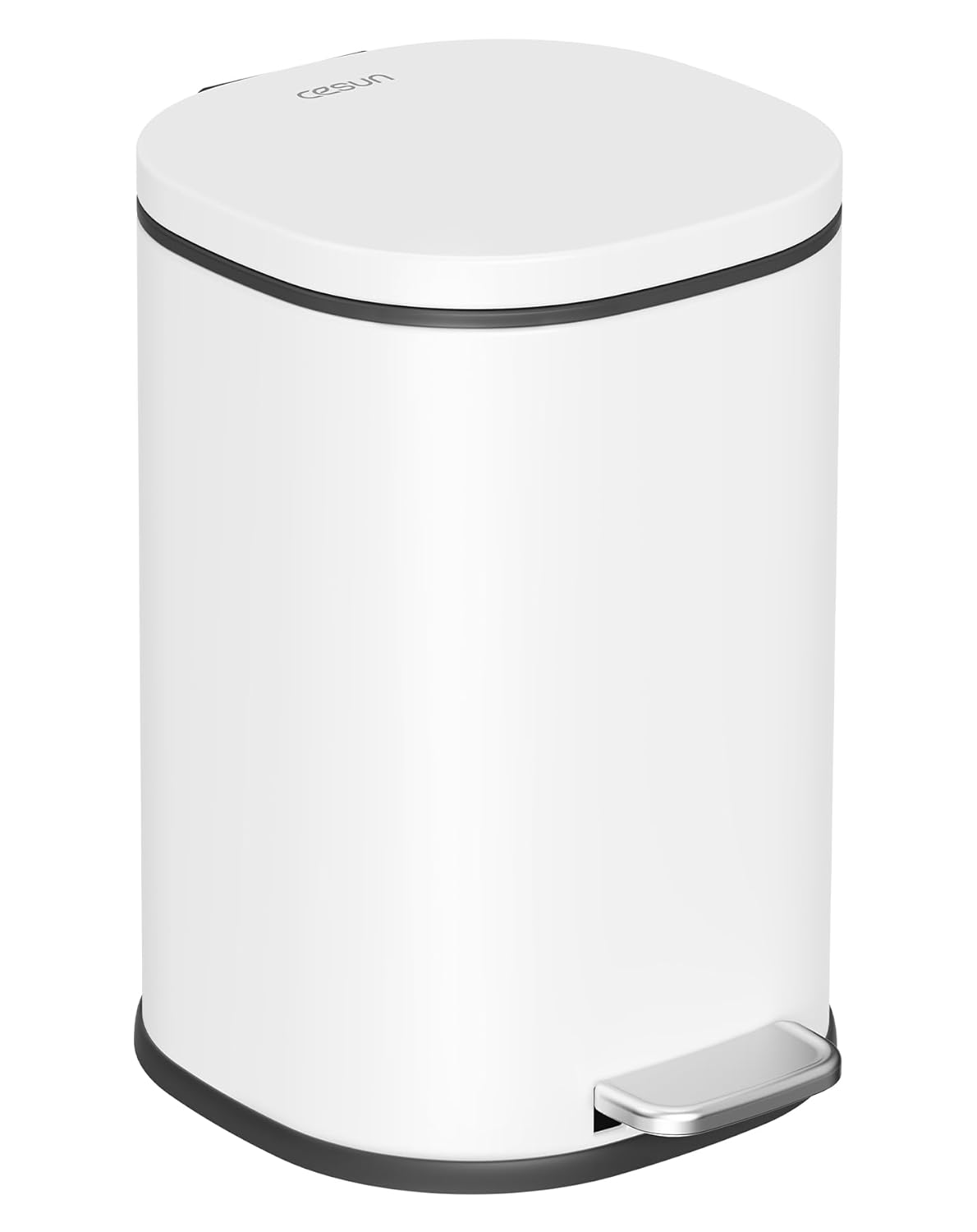 Cesun 13 Gallon Metal Trash Can with Foot Pedal