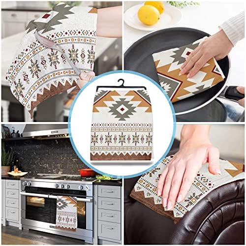 ZOE GARDEN Southwest Geometric Dish Cloths - 4 Pack 18x28