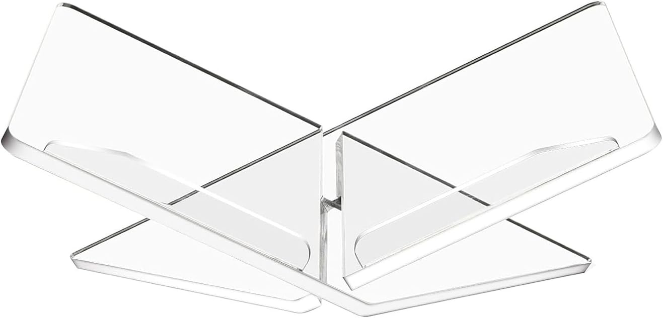 WBANGIAO Clear Acrylic Book Stand for Reading and Display