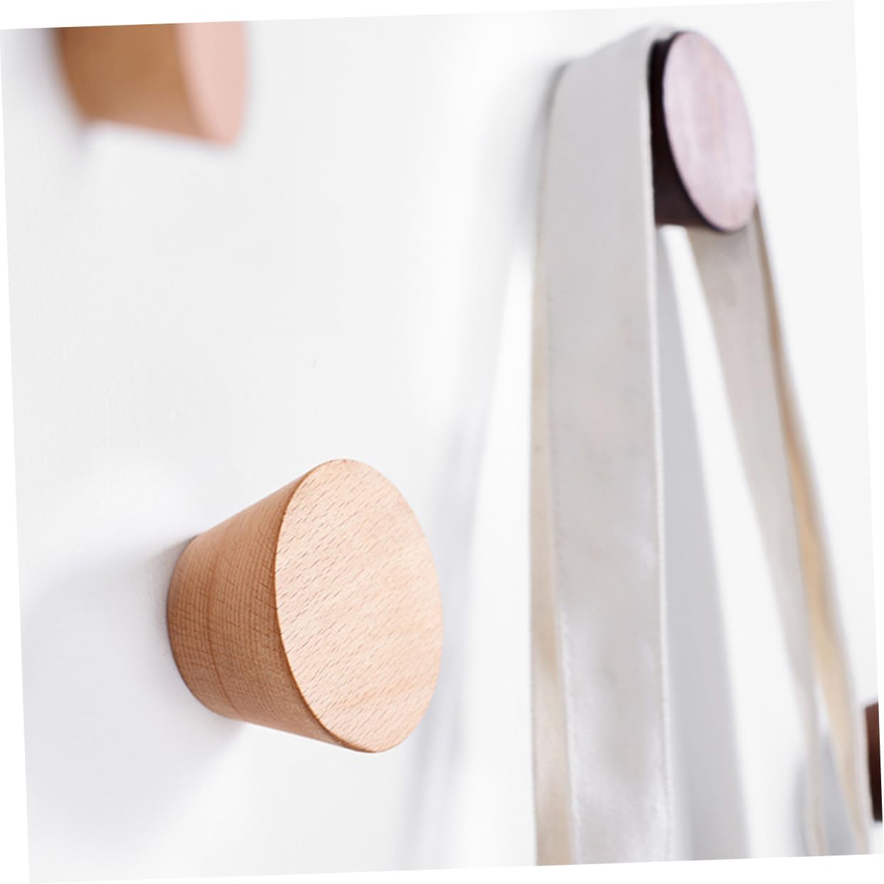 Happyyami 3Pcs Beech Wooden Wall Hooks