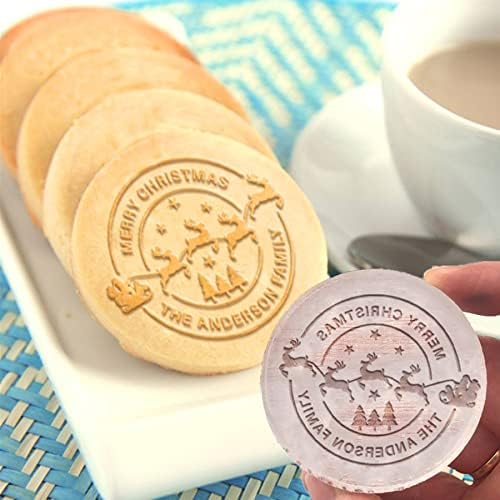 BOELRY Personalized Cookie Stamp with Christmas Design
