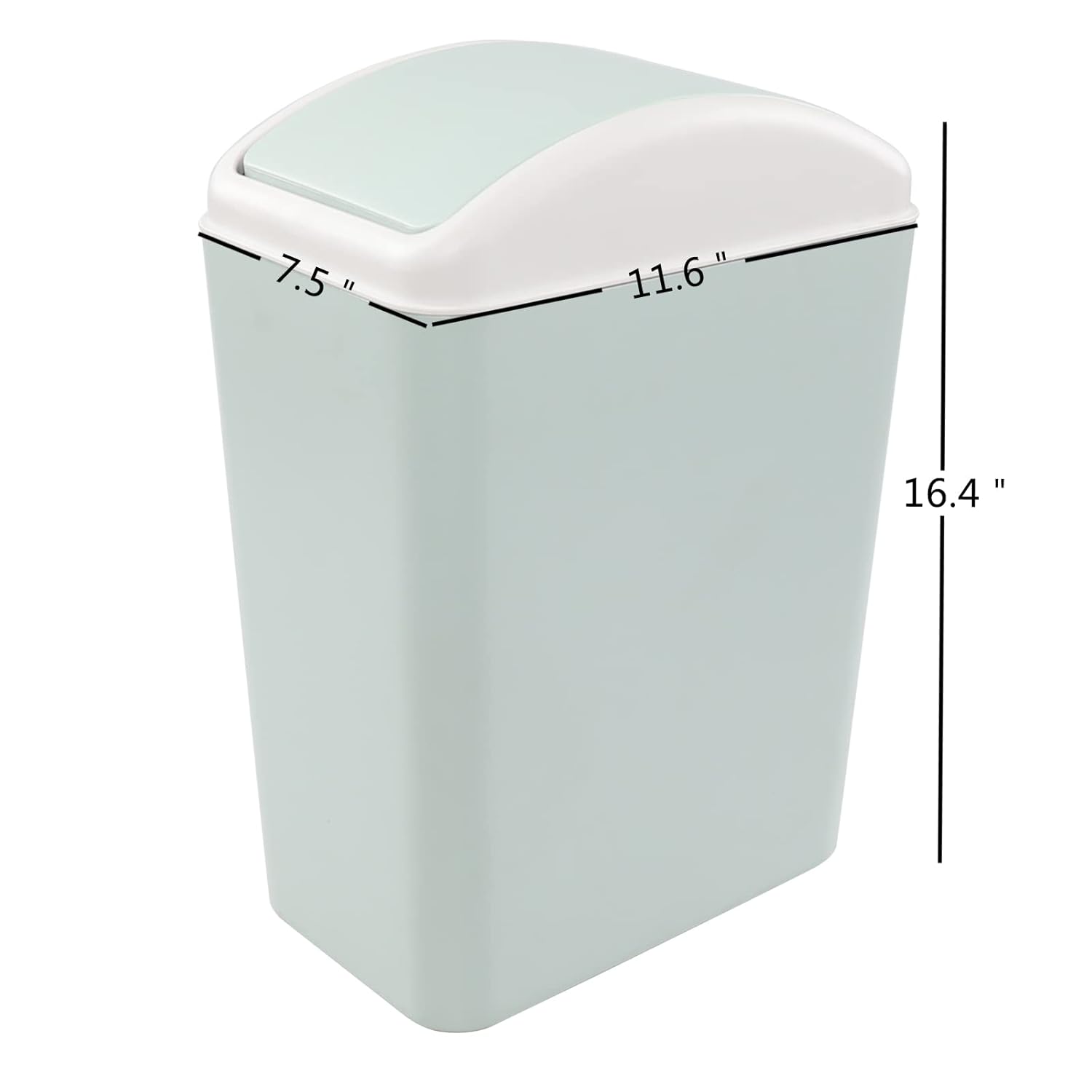 Afromy 42 Gallon Swing Lid Trash Can - Green 1
