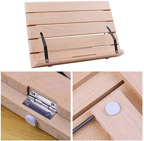 Adjustable Wood Book Stand for Reading and Cooking