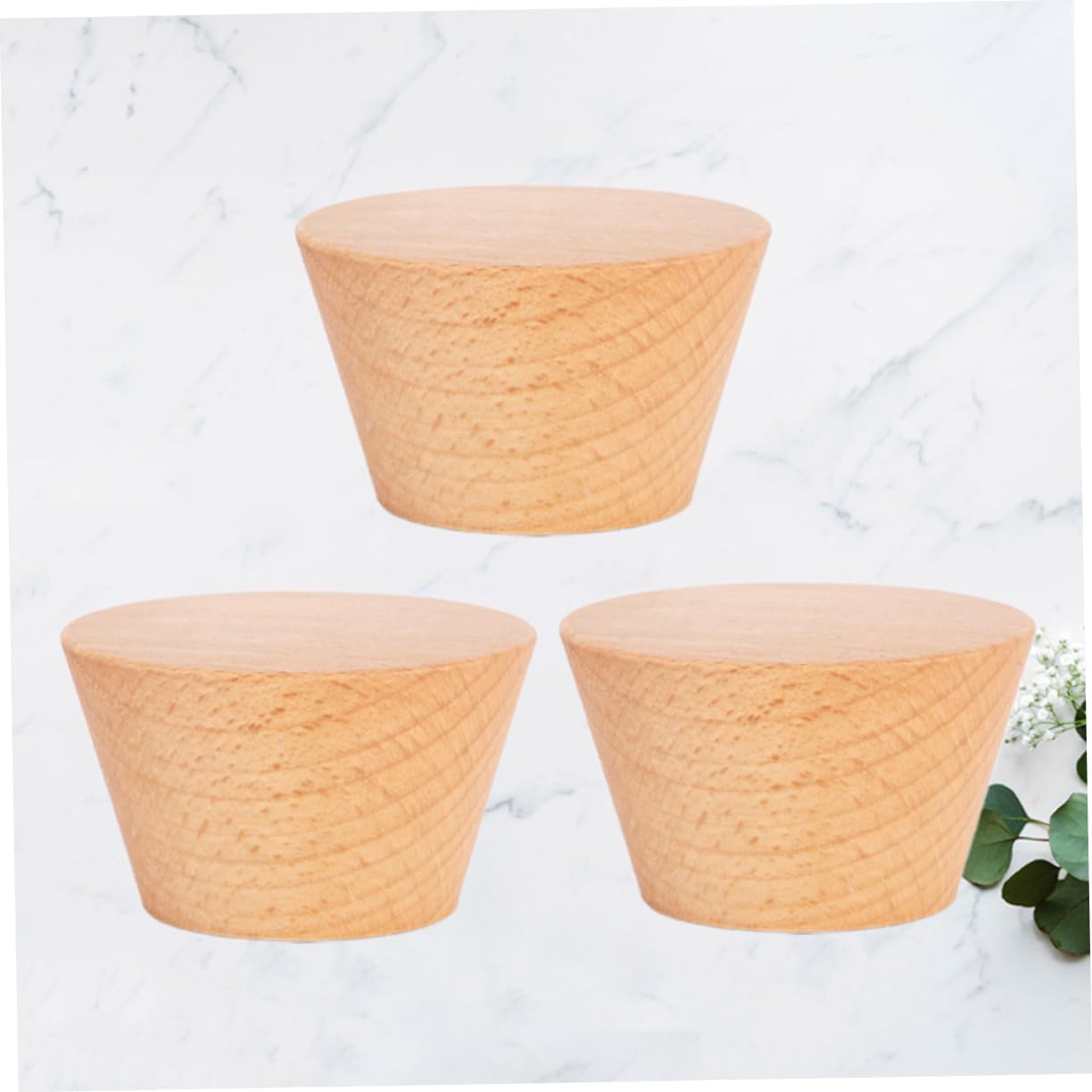 3pcs Beech Wooden Hooks for Space Saving Storage
