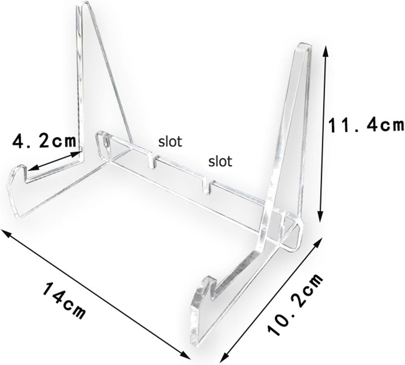 Adjustable Acrylic Book Stand with Support Shelves