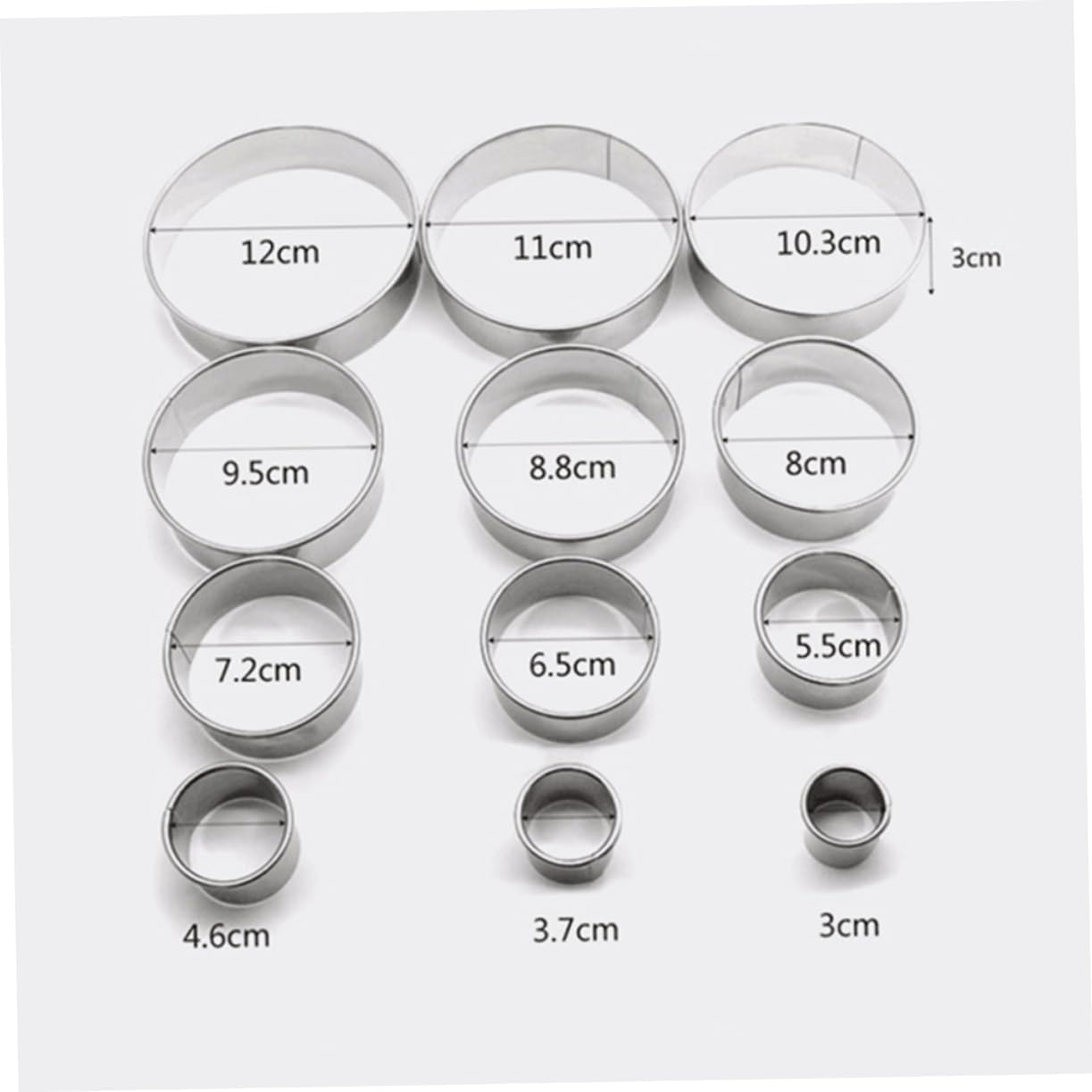 Hoement 12-Piece Cookie Cutter Set with Biscuit Mould