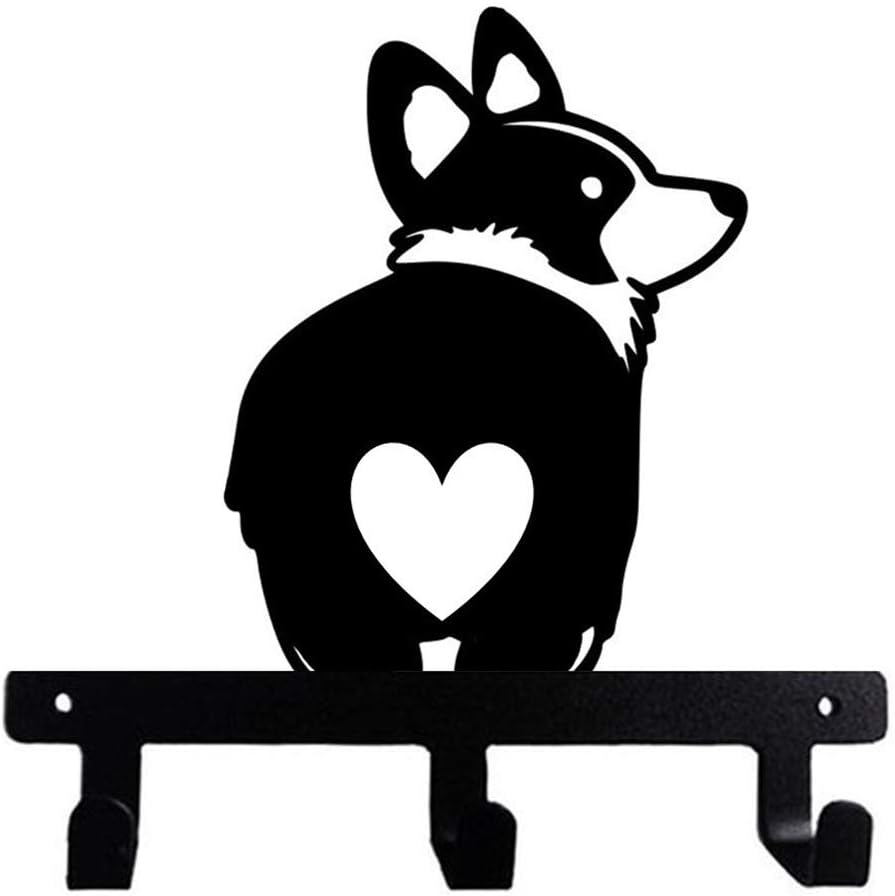 Corgi Cute Love Butt Fluffy Bum Heart Shaped Wall Hook