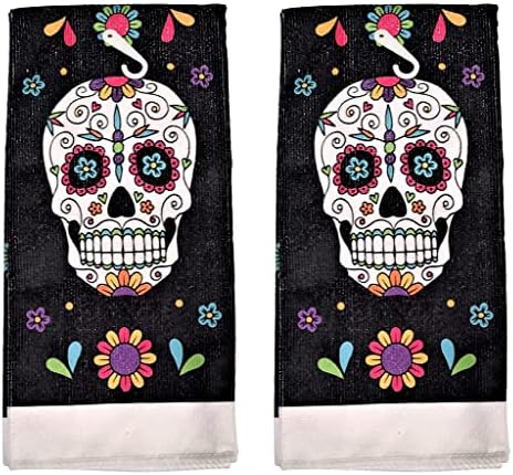 Day of The Dead Hand Towel Set 2 Pack