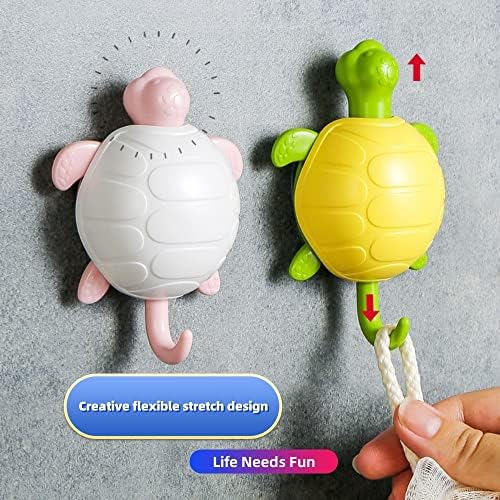 3PCS Cute Sea Turtle Wall Hooks with Gravity Pop-Up Design
