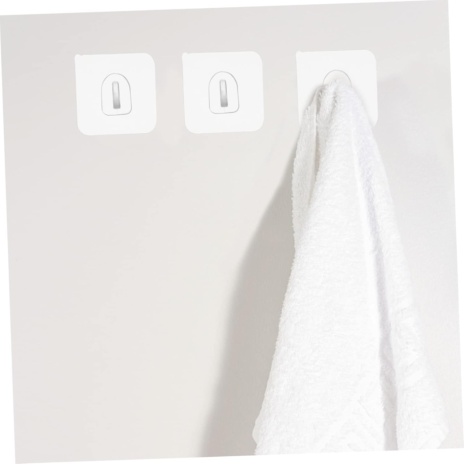 HOMSFOU 30pcs Self-Adhesive Wall Hooks for Kitchen Bathroom Living Room