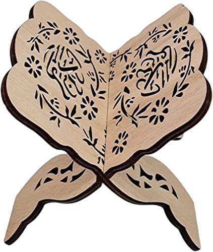 Joylern Miniature Wood Book Stand for Eid Mubarak