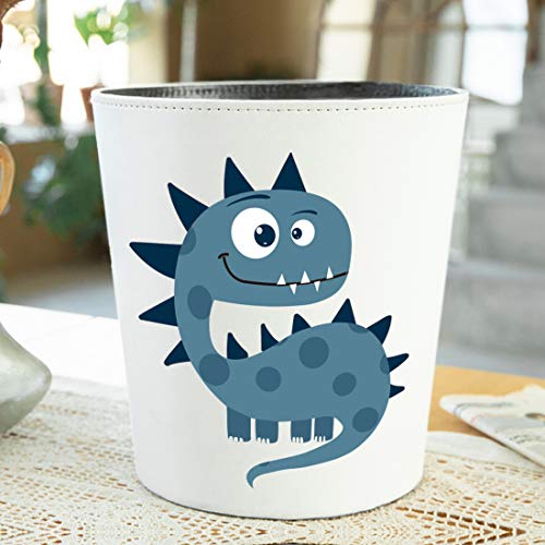 10L PU Leather Dinosaur Trash Can for Home