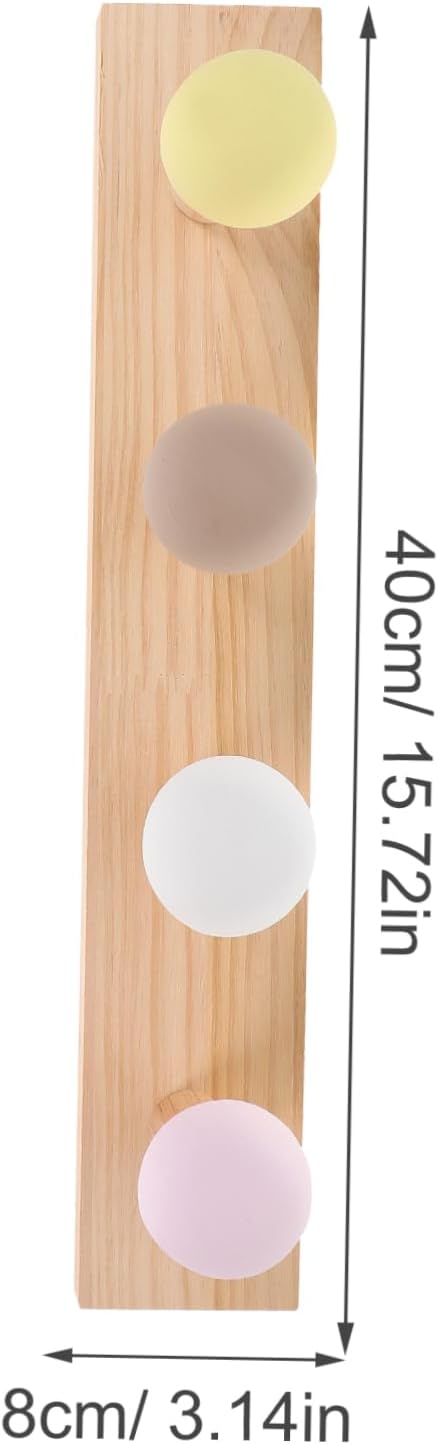 1set Wooden Wall Hook Heavy Duty Sturdy for Bathroom Living Room Office