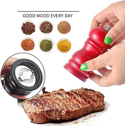 Wood Pepper Mill Set of 2 with Adjustable Coarseness