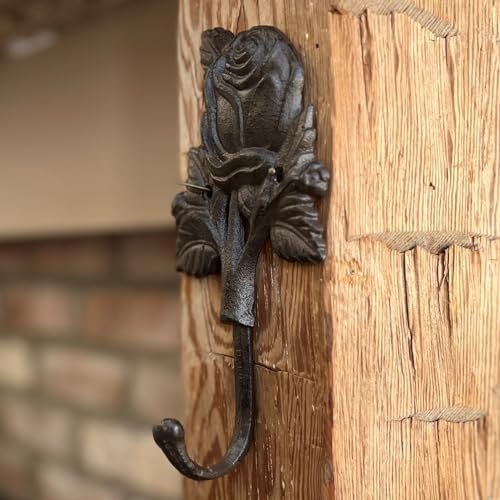 WHW Sweetheart Rose Wall Hooks Set of 4 Shabby Bronze