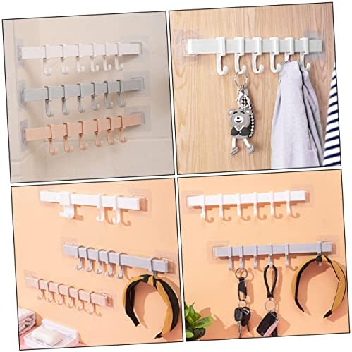 NUOBESTY 3pcs Rotatable Adhesive Hooks Organizer