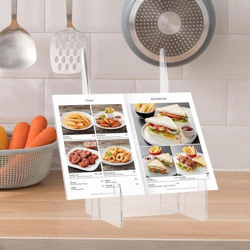 Acrylic Cookbook Stand for Kitchen Counter