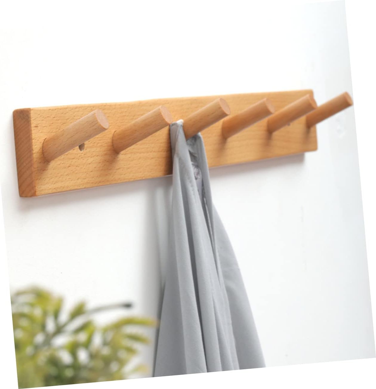 Wooden Wall Hooks for Clothes and Hats Sturdy Design