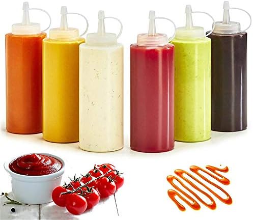 DCMINI 3-Pack Squeeze Bottles BPA Free Reusable Dishwasher Safe