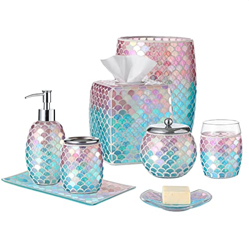 Stylish Mermaid Glass Wastebasket for Modern Homes