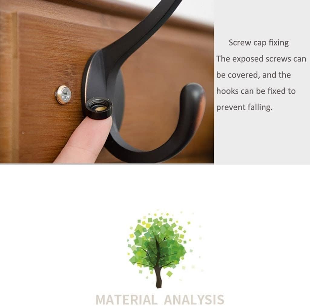 XUNTING Wall Mounted Coat Rack with 4 Hooks