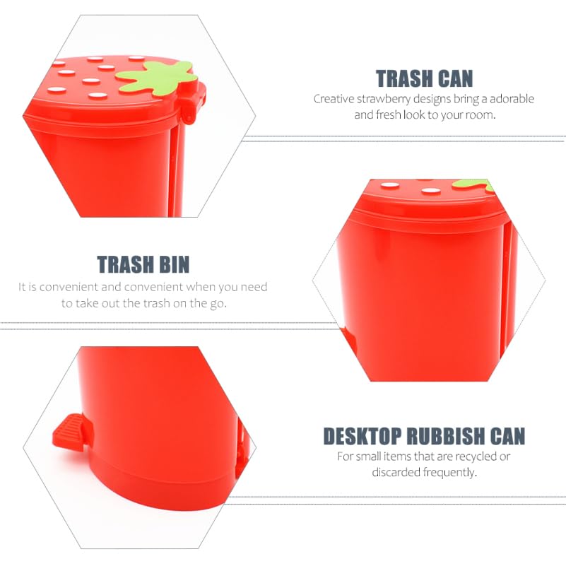 STOBOK Kawaii Heart Shaped Trash Can