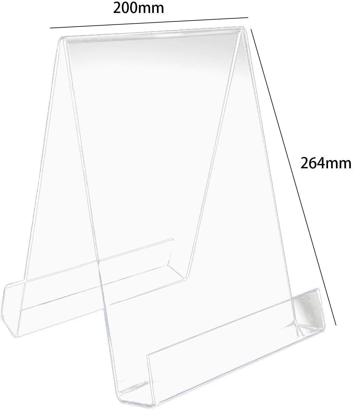 Acrylic Book Stand for Cookbooks Comics and Brochures