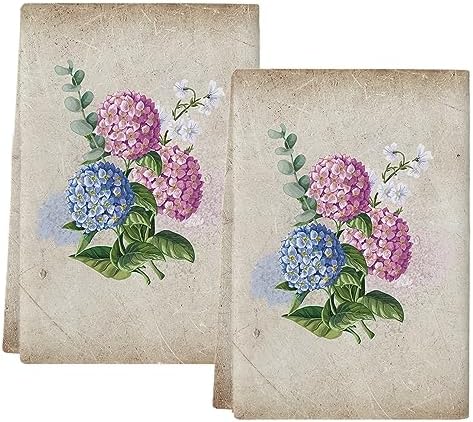Vintage Hydrangea Kitchen Towels Pack of 2
