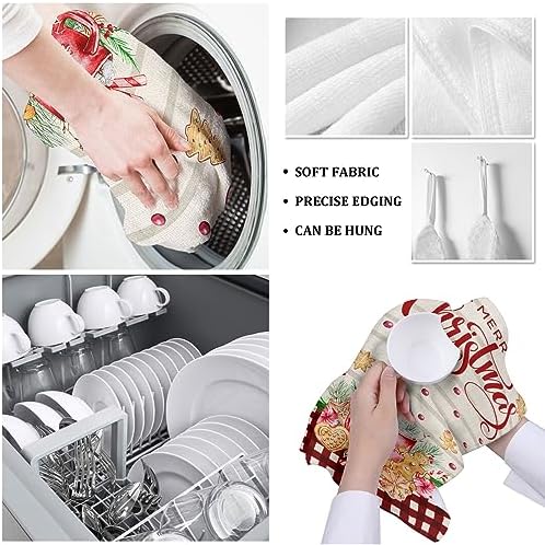 ZOE GARDEN Farmhouse Red Plaid Dish Towel 18x28 1-PC