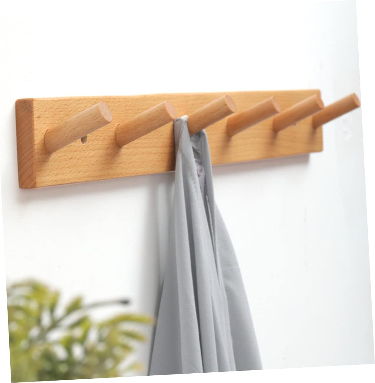 JECOMPRIS Creative Wooden Storage Rack for Entryway