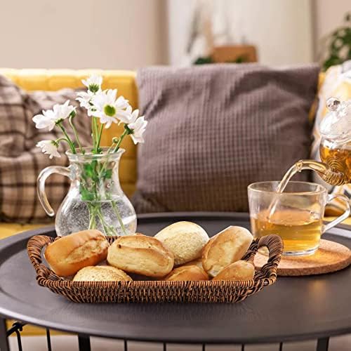 TOPZEA 3 Pack Wicker Bread Baskets with Handles 1