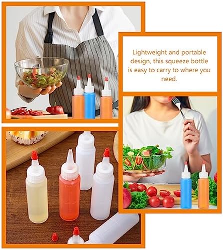 Luxshiny 15PCS Clear Condiment Squeeze Bottles