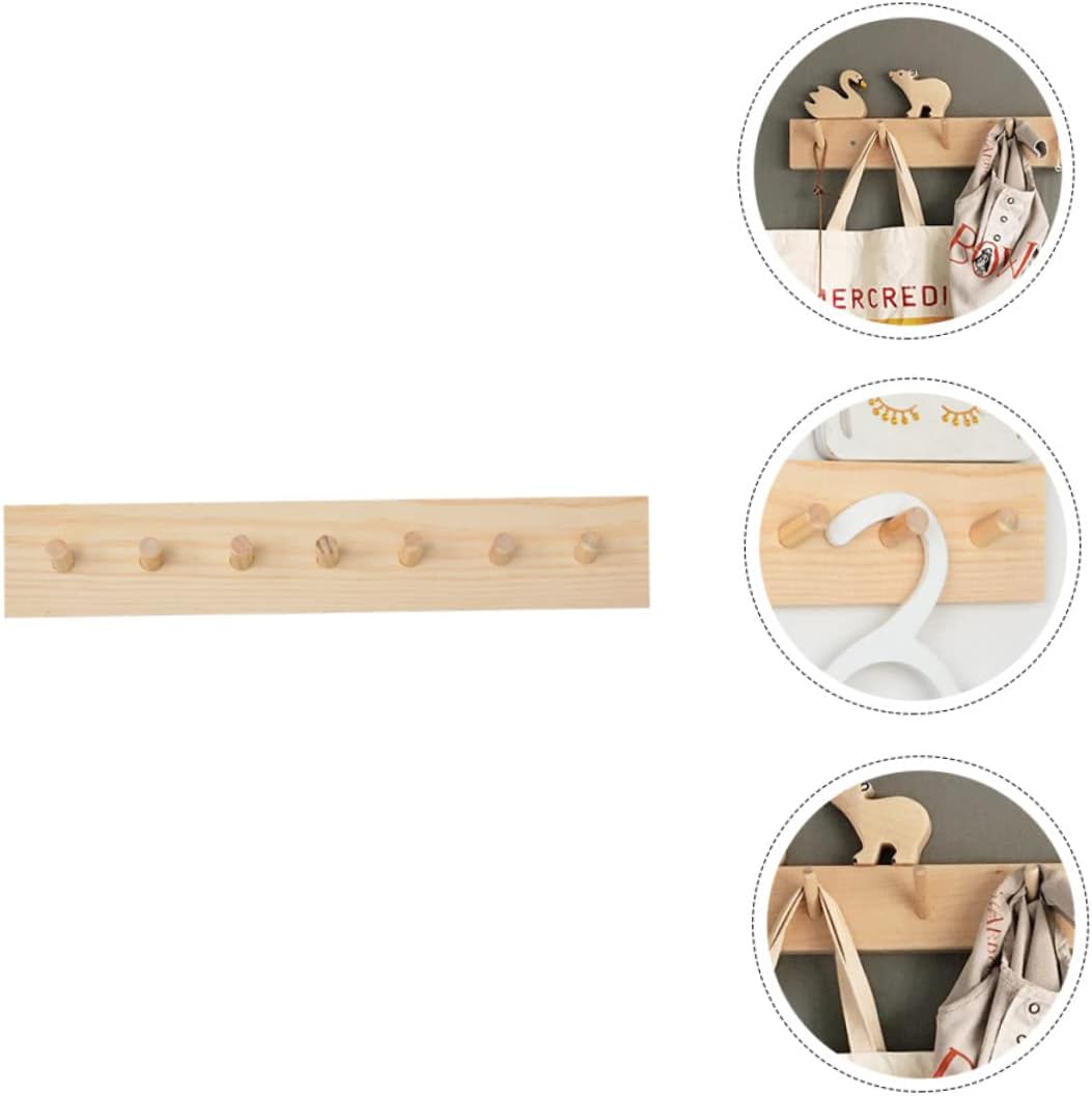 Luxshiny 1Pc Nordic Style Wooden Wall Hook