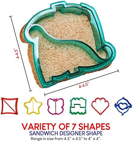EXULTIMATE Colorful Sandwich Cutter Set of 7