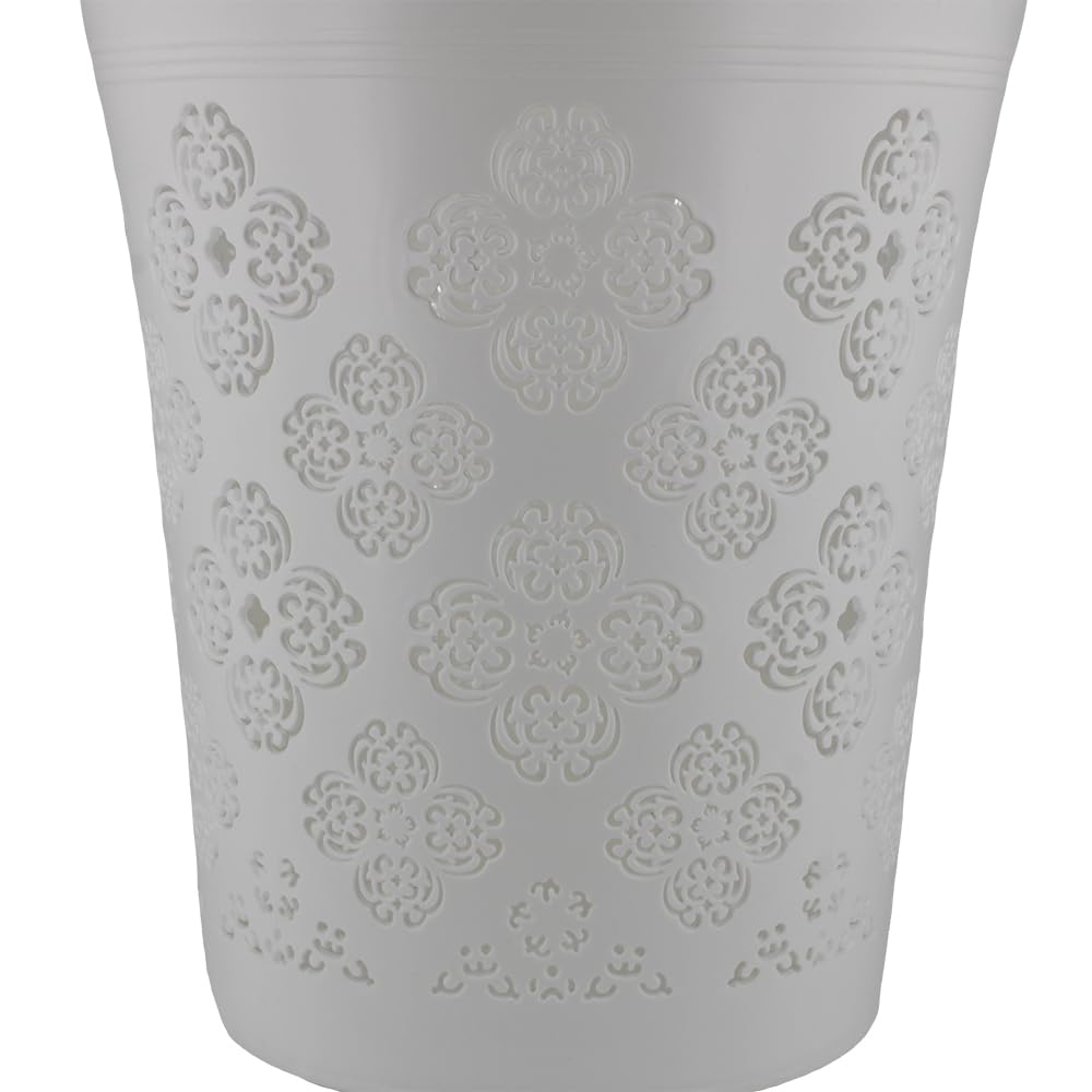 IDEN 8L Plastic Trash Can - White Modern Versatile