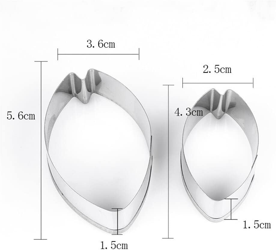 Stainless Steel Mini Rose Petal Cookie Cutter - Gold