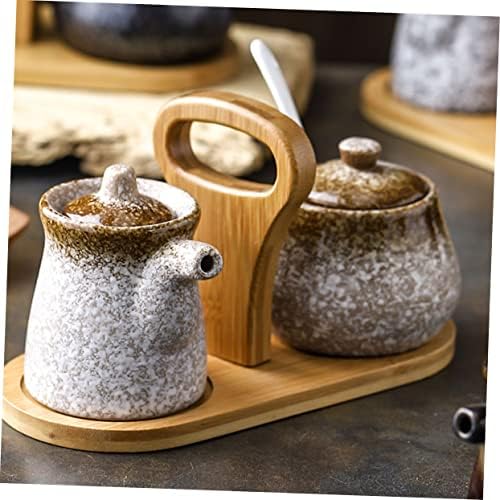 Zerodeko Ceramic Sauce Dispenser with Lid