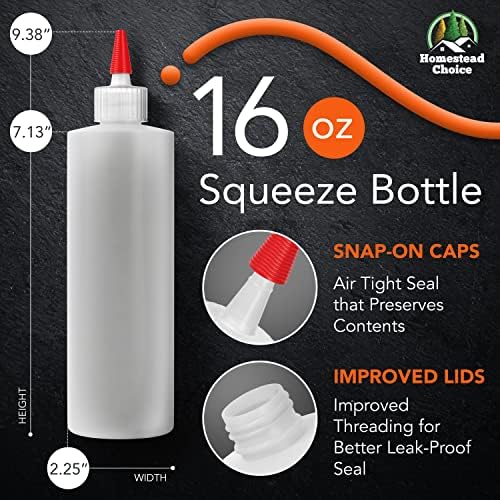 Homestead Choice 16OZ Squeeze Bottles 2-Pack and 6-Pack