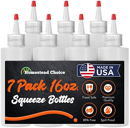 Homestead Choice 7Pack Squeeze Bottles for Sauces