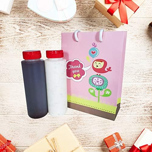 8oz HDPE Squeeze Bottles with Red Flip Top Caps Pack of 10 1